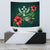 Kosrae Micronesia Tapestry - Green Turtle Hibiscus One Style Small 60" x 51" Green - Polynesian Pride