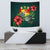 Tonga Polynesian Tapestry - Green Turtle Hibiscus One Style Small 60" x 51" Green - Polynesian Pride