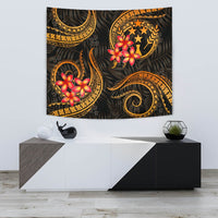 Kosrae Micronesian Tapestry - Gold Plumeria - Polynesian Pride