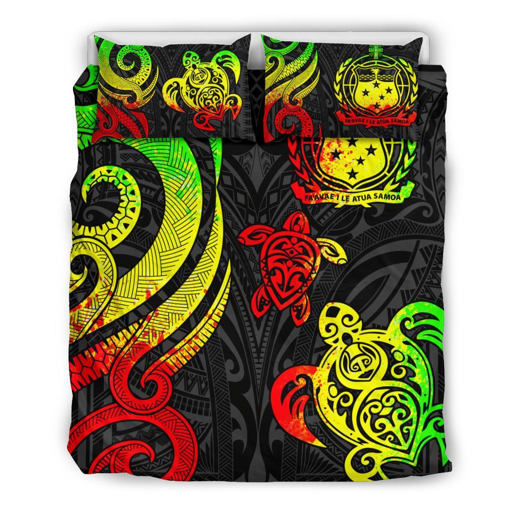 Samoa Polynesian Bedding Set - Reggae Tentacle Turtle - Polynesian Pride