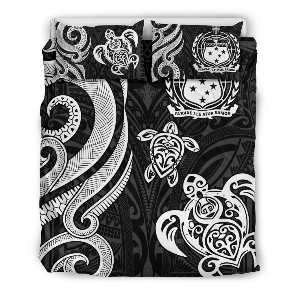 Samoa Polynesian Bedding Set - White Tentacle Turtle - Polynesian Pride