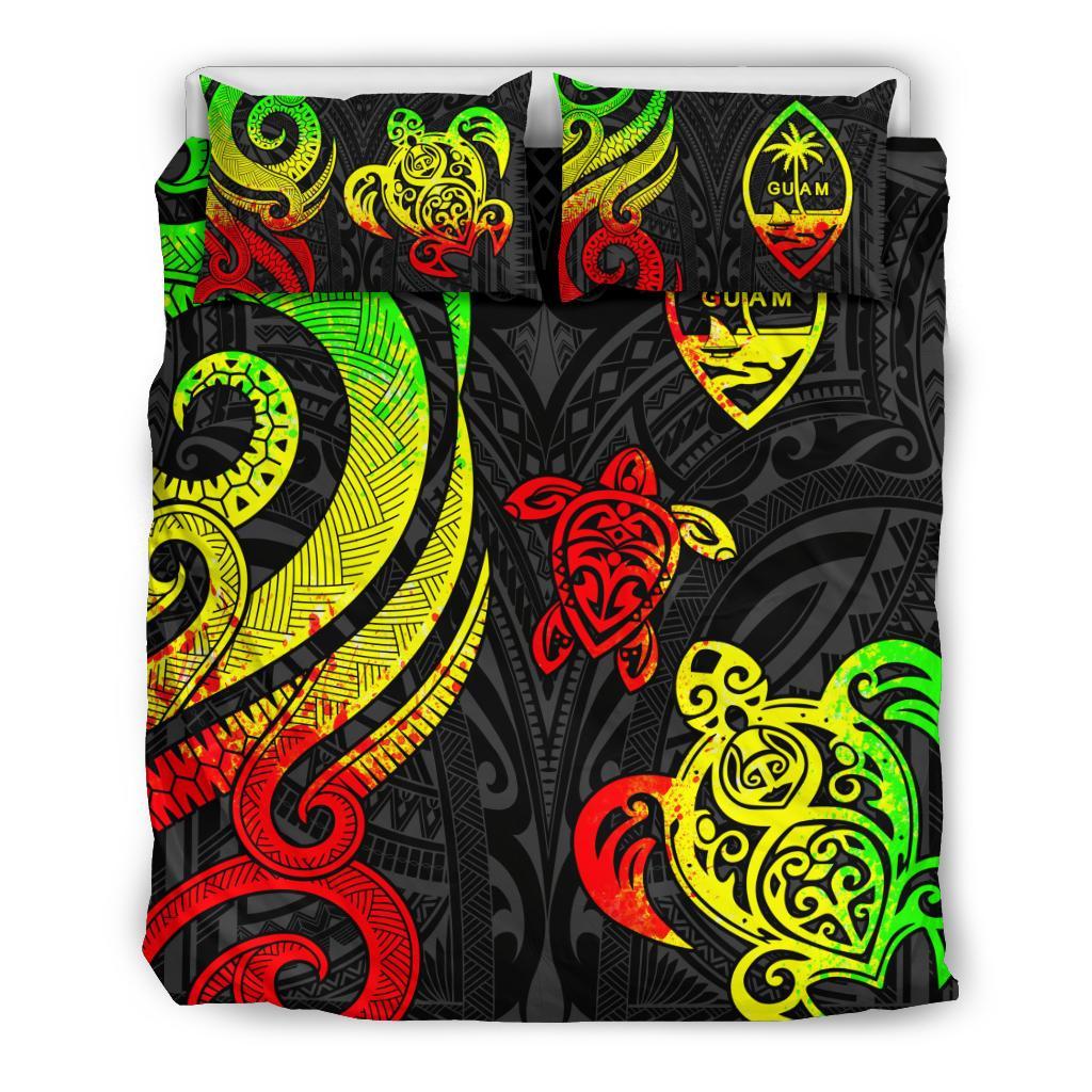 Guam Polynesian Bedding Set - Reggae Tentacle Turtle - Polynesian Pride