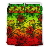 Polynesian Bedding Set - Reggae Hibiscus Patterns - Polynesian Pride