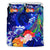 Chuuk Bedding Set - Humpback Whale with Tropical Flowers (Blue) - Polynesian Pride