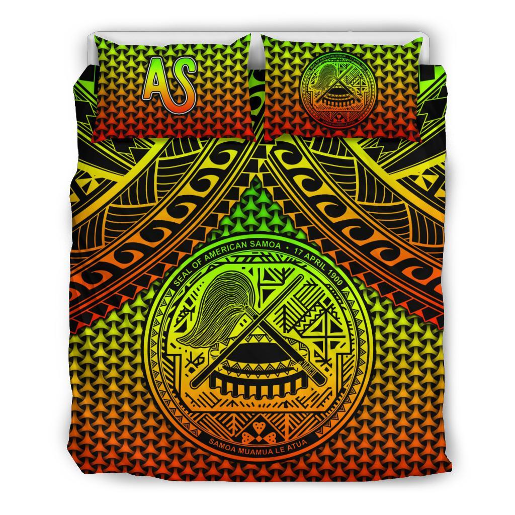 Polynesian American Samoa Bedding Set - Reggae Vintage Polynesian Patterns - Polynesian Pride