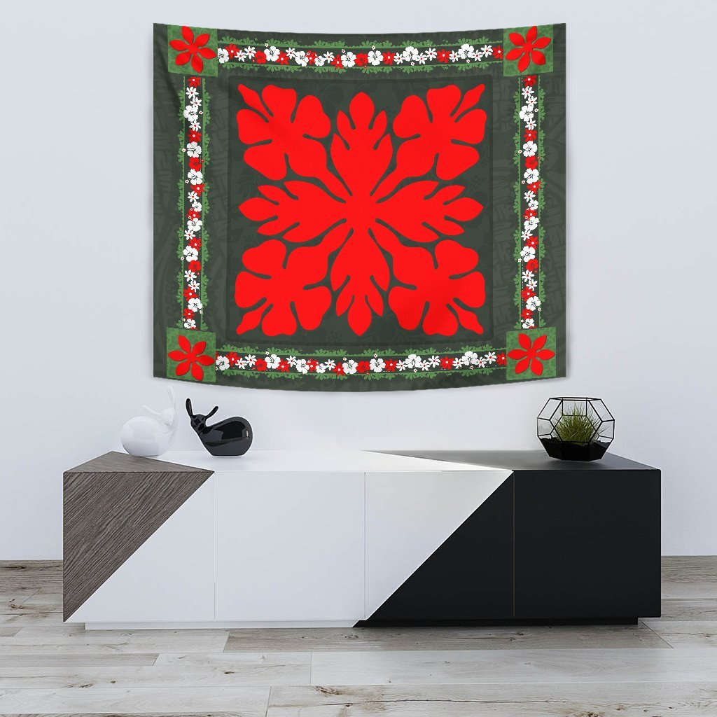 Hawaii Pattern Royal Tapestry - Nice Style Wall Tapestry 75cm*90cm Red - Polynesian Pride