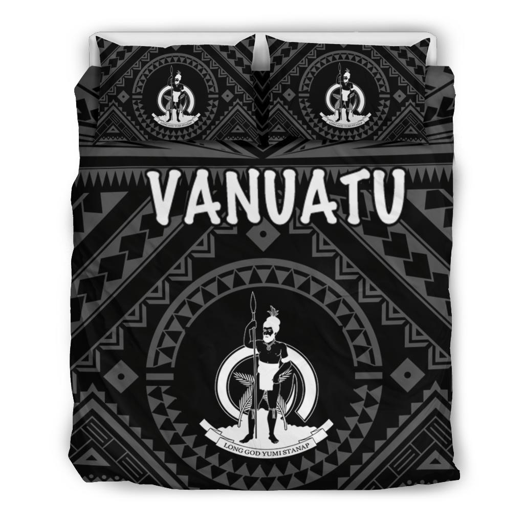 Vanuatu Bedding Set - Vanuatu Seal With Polynesian Tattoo Style - Polynesian Pride