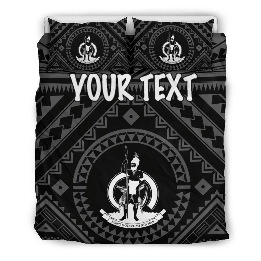 Vanuatu Personalised Bedding Set - Vanuatu Seal With Polynesian Tattoo Style - Polynesian Pride