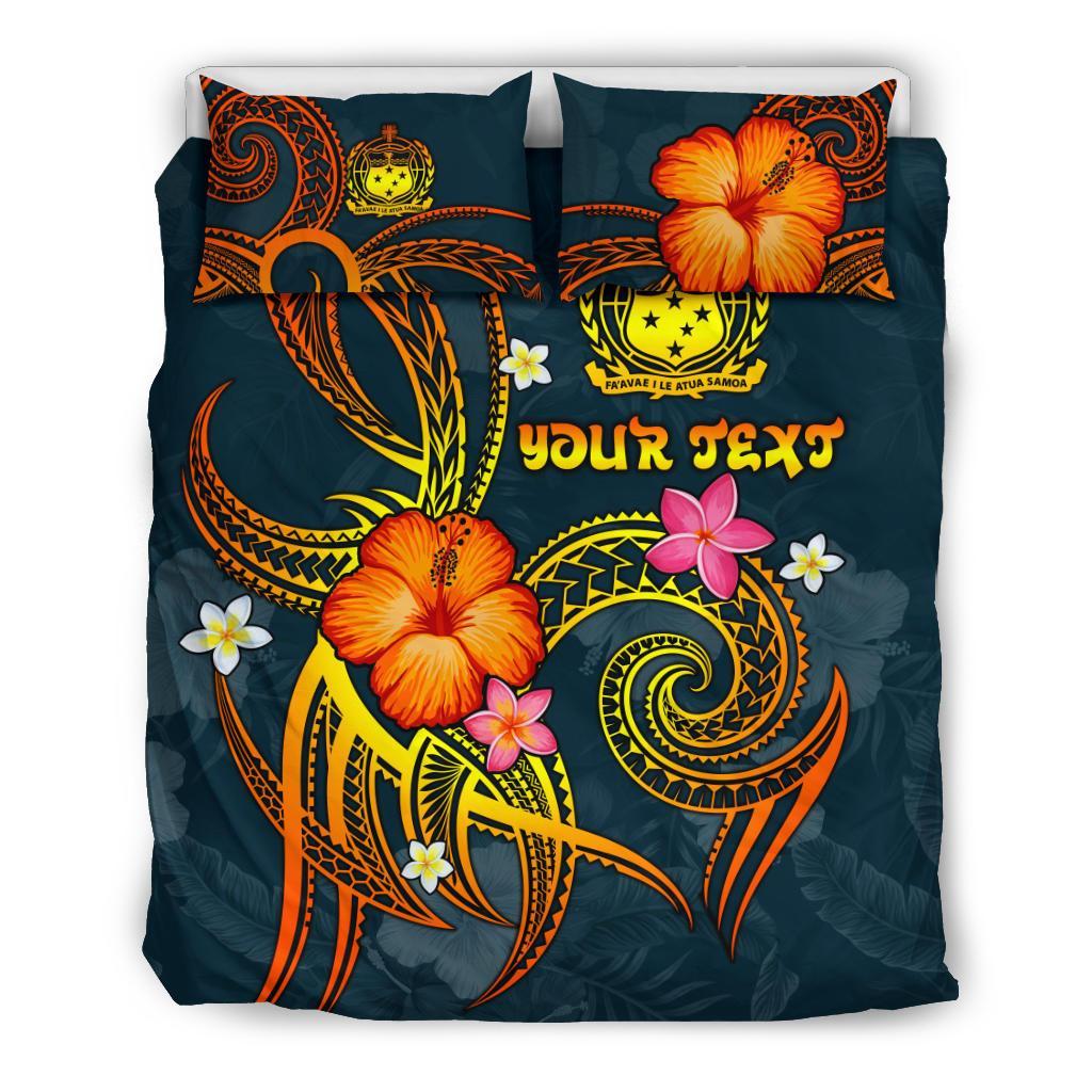 Polynesian Hawaii Personalised Bedding Set - Legend of Samoa (Blue) - Polynesian Pride