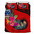 Samoa Bedding Set - Polynesian Hook And Hibiscus (Red) - Polynesian Pride