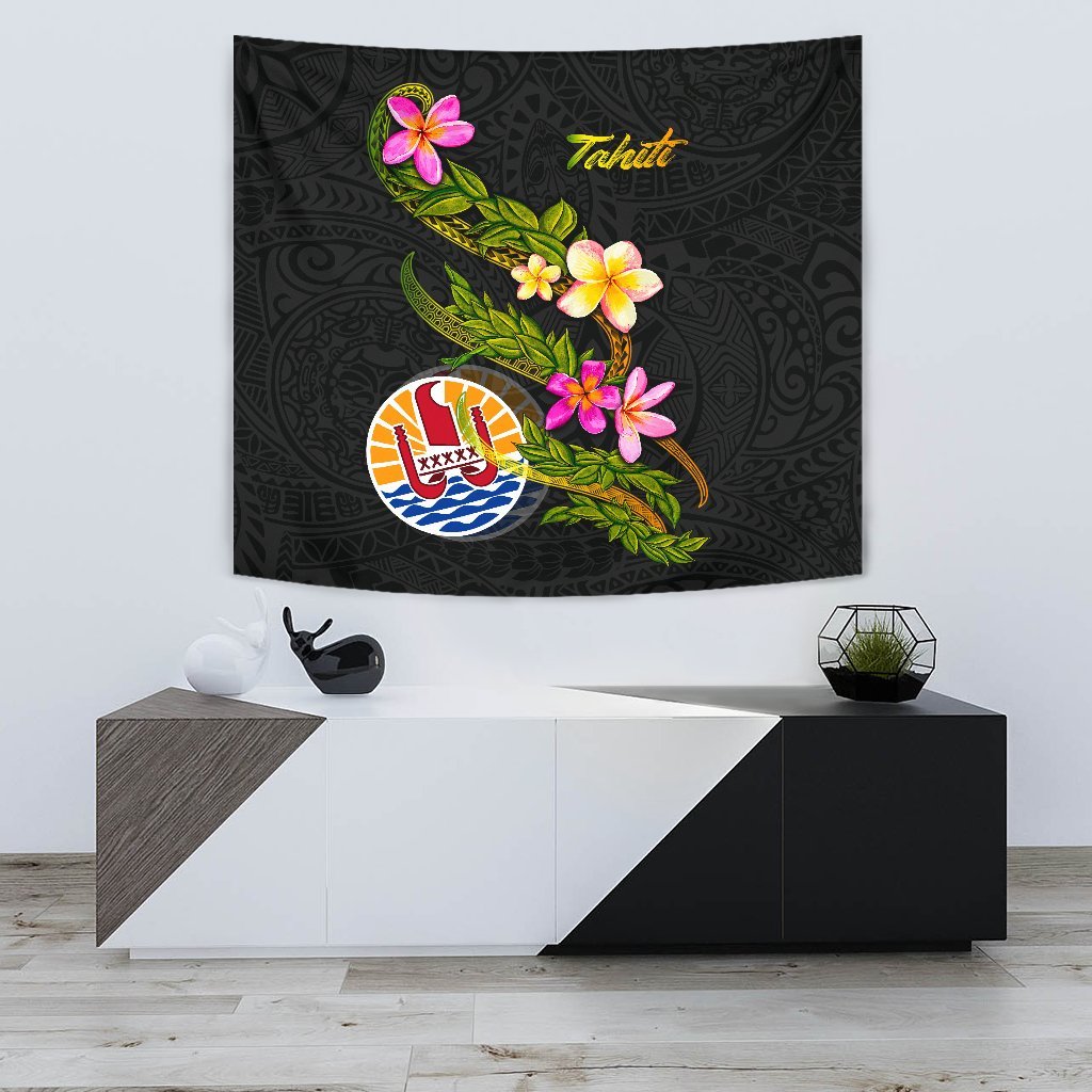 Tahiti Polynesian Tapestry - Plumeria Tribal - Polynesian Pride