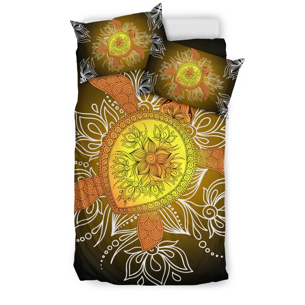 Hawaiian Turtle Plumeria Polynesian Bedding Set - Polynesian Pride