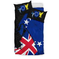 Cook Islands Duvet Cover Set - Special Grunge Flag - Polynesian Pride