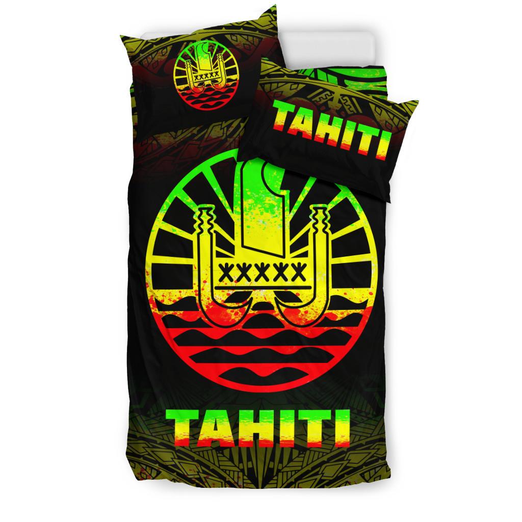 Tahiti Duvet Cover Set - Reggae Fog Style - Polynesian Pride