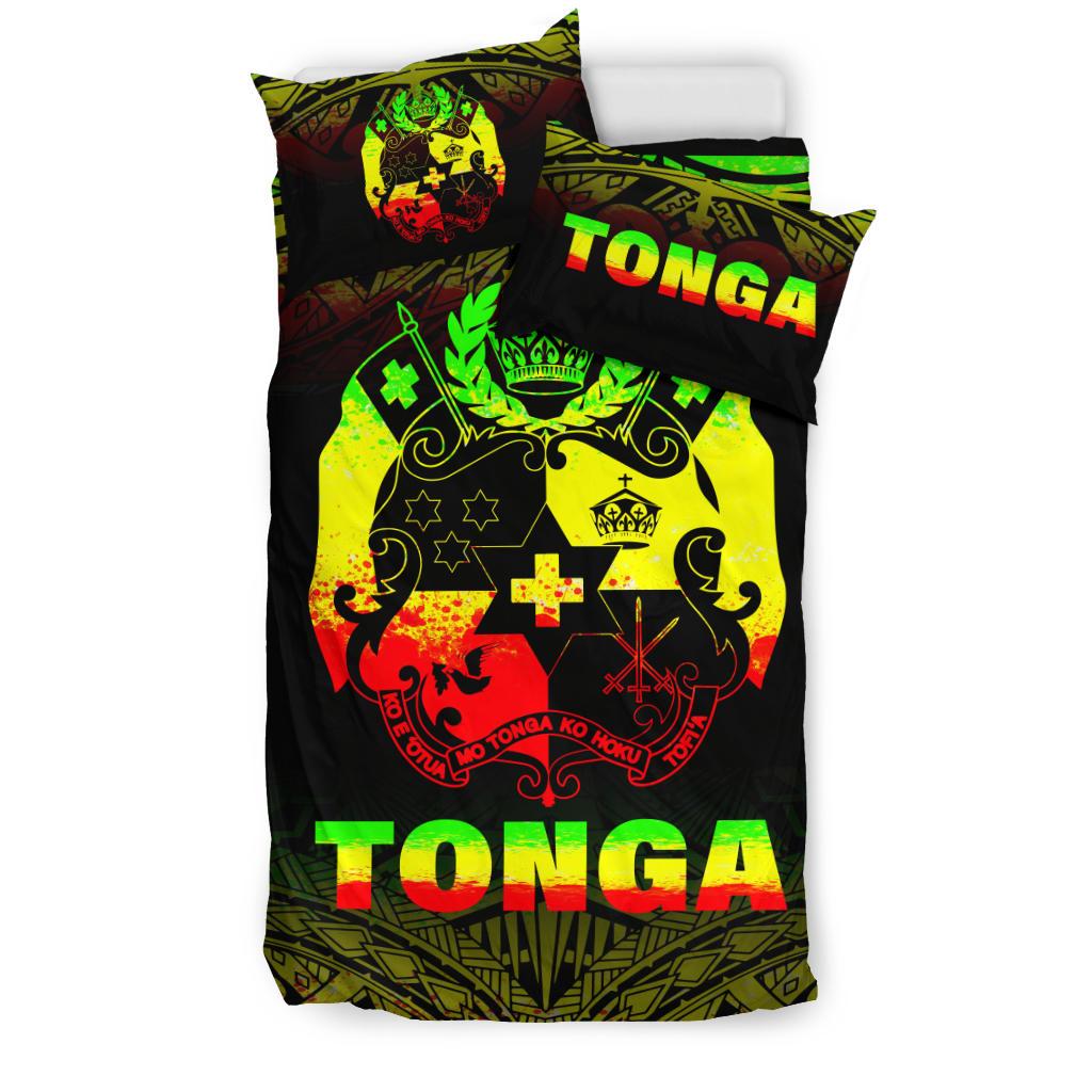 Tonga Duvet Cover Set - Reggae Fog Style - Polynesian Pride