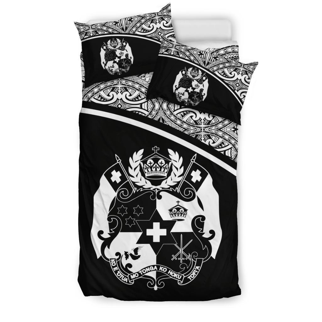 Tonga Duvet Cover Set - Black Curve Style - Polynesian Pride