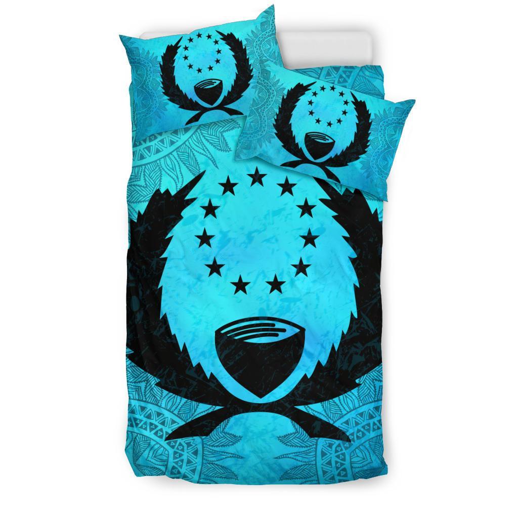 Pohnpei Duvet Cover Set - Pohnpei Flag Turquoise A0 - Polynesian Pride