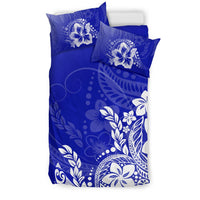 Polynesian Duvet Cover Set - Blue Hibiscus Style - Polynesian Pride