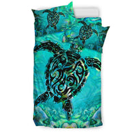 Hawaii Duvet Cover Set - Turtle With Paua Shell - Polynesian Pride