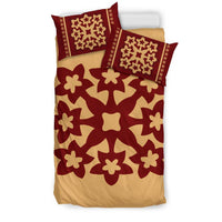 Hawaiian Quilt Pattern Plumeria Nice Bedding Set - Polynesian Pride