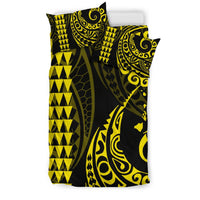 Hawaiian Map Polynesian Bedding Set Yellow - Polynesian Pride