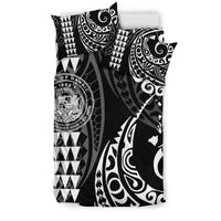 Hawaiian Map Coat Of Arms Flag Polynesian Bedding Set White - Polynesian Pride
