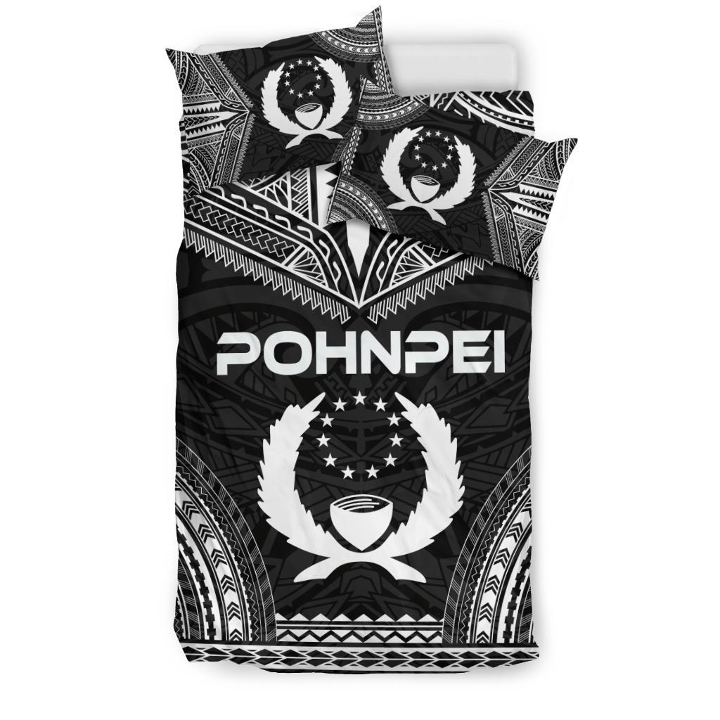 Pohnpei Polynesian Chief Duvet Cover Set - Black Version - Polynesian Pride