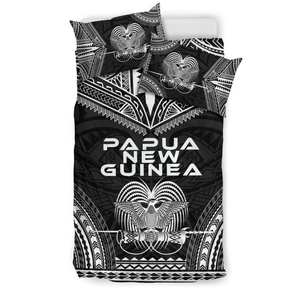 Papua New Guinea Polynesian Chief Duvet Cover Set - Black Version - Polynesian Pride