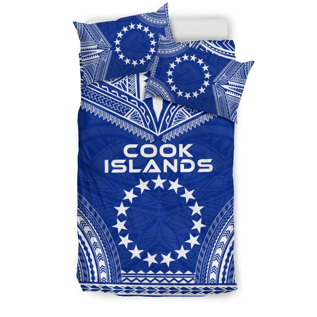 Cook Islands Flag Polynesian Chief Duvet Cover Set - Polynesian Pride