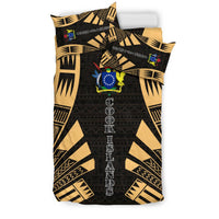 Cook Islands Duvet Cover Set - Polynesian Tattoo Gold - Polynesian Pride