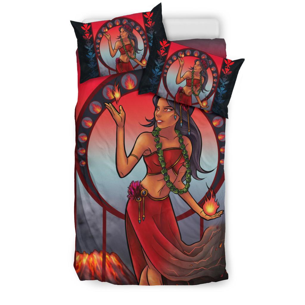 Polynesian Hawaii Duvet Cover Set Set - Pele Hawaiian Girl - Polynesian Pride