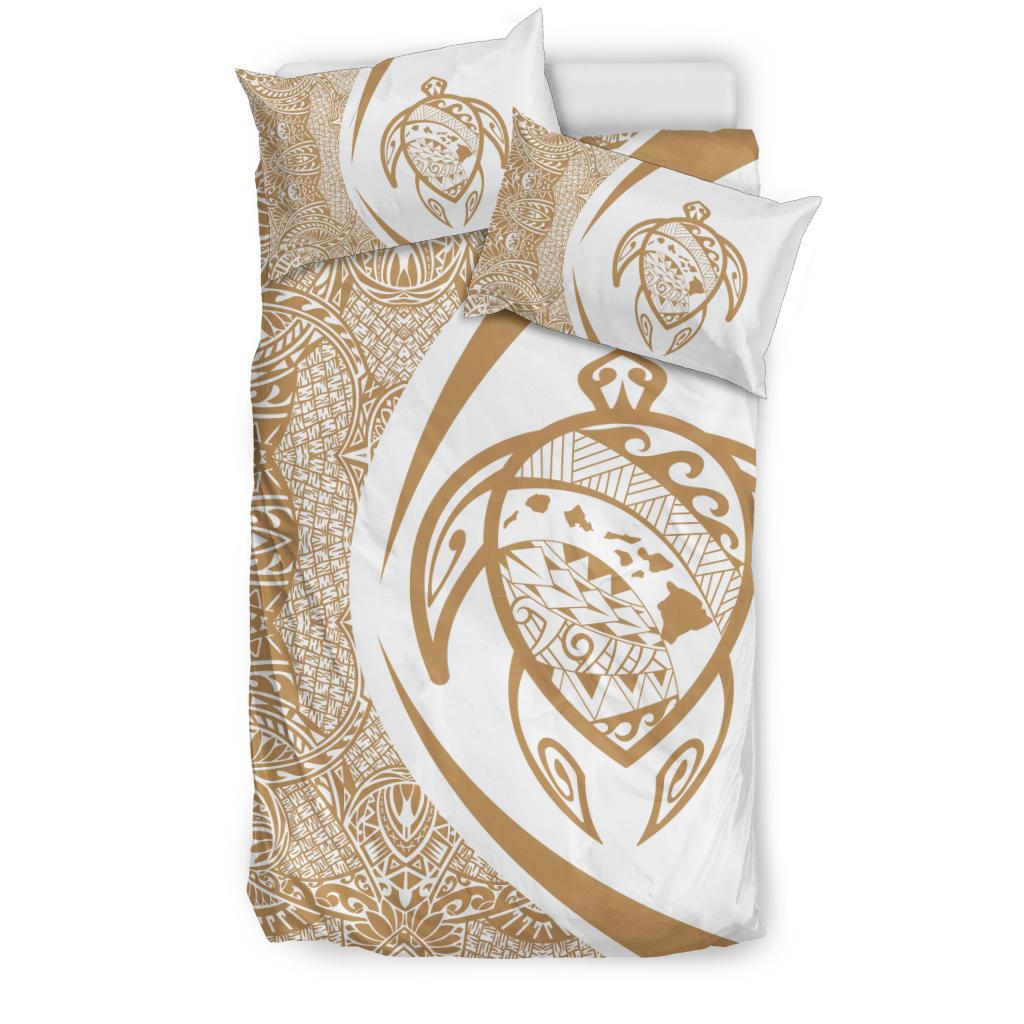 Hawaiian Map Turtle Polynesian Bedding Set - Circle Style - Polynesian Pride