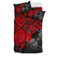 Tonga Polynesian Duvet Cover Set - Red Turtle - Polynesian Pride