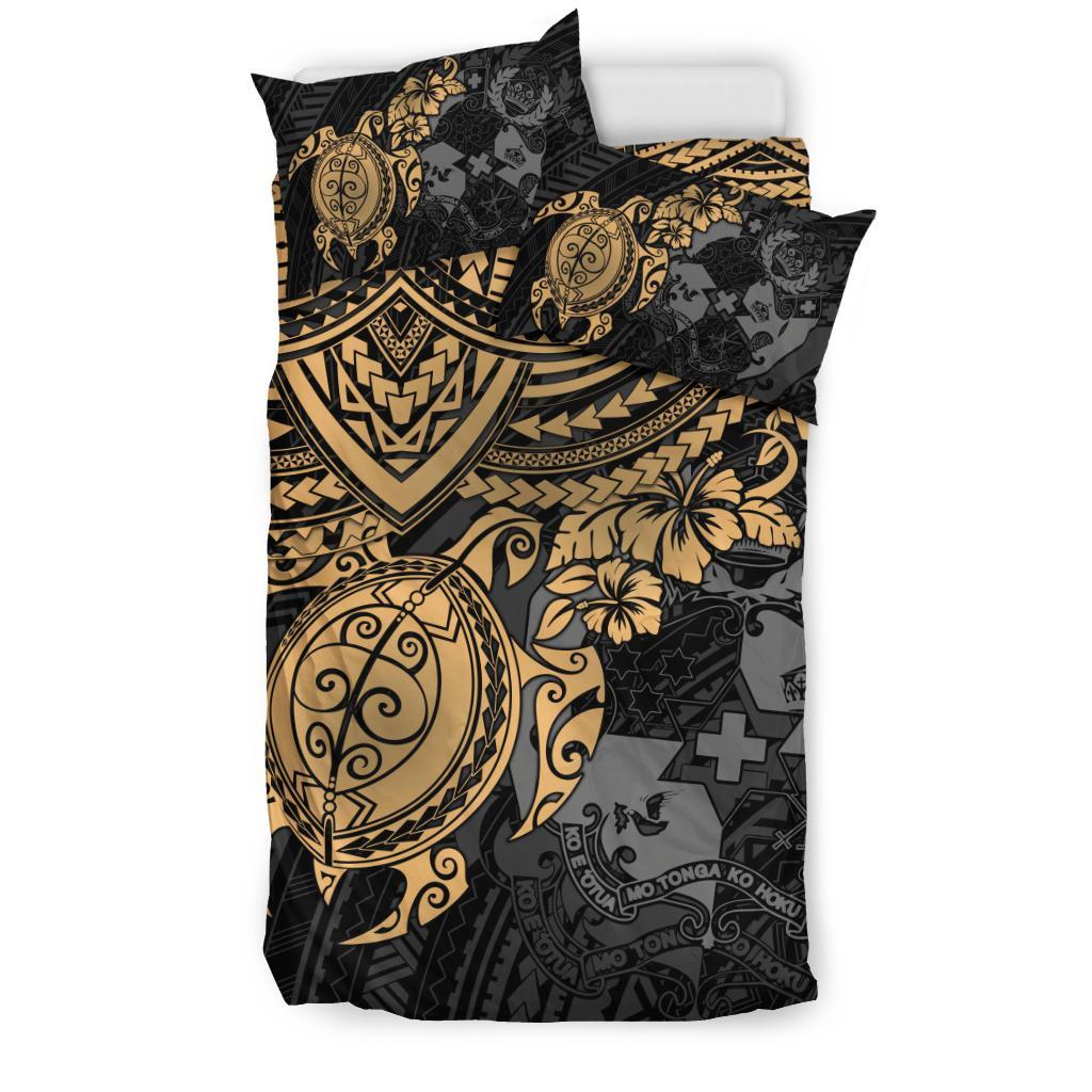 Tonga Polynesian Duvet Cover Set - Golden Turtle - Polynesian Pride