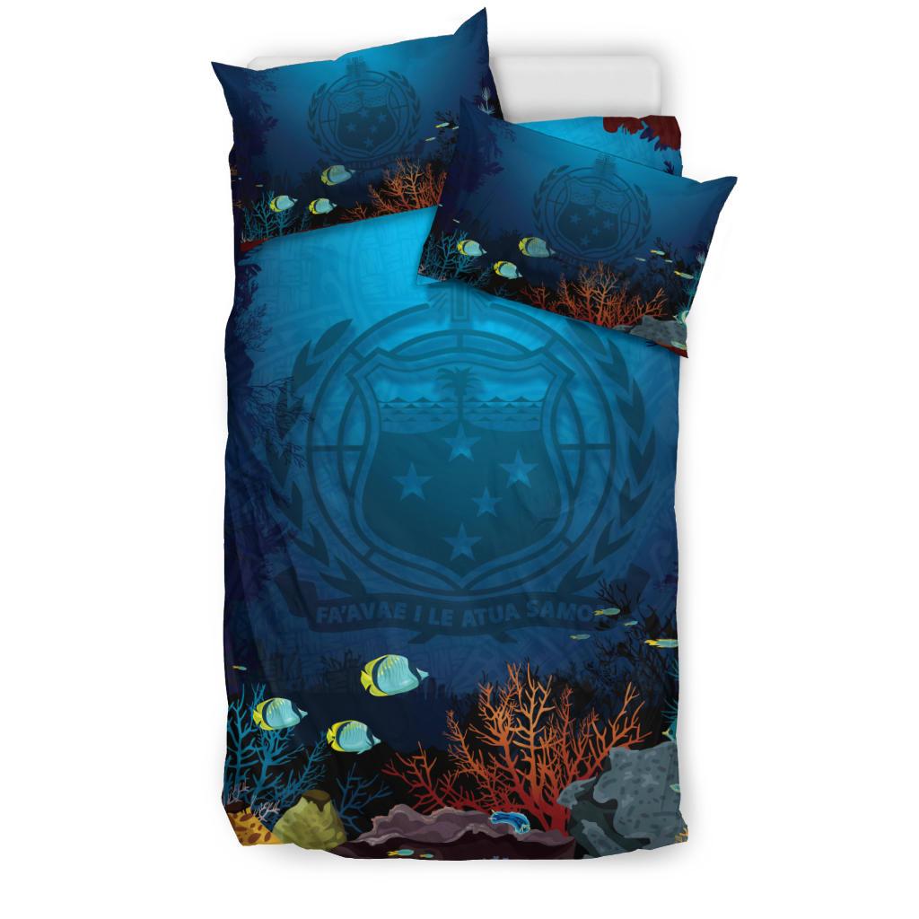 Polynesian Bedding Set - Samoa Duvet Cover Set Under Sea - Polynesian Pride