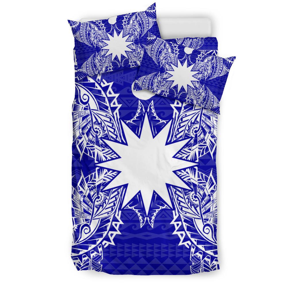 Polynesian Bedding Set - Nauru Duvet Cover Set Map Blue - Polynesian Pride