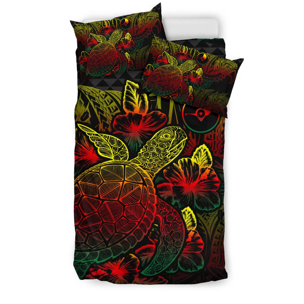 Polynesian Bedding Set - Yap Duvet Cover Set Reggae Color - Polynesian Pride