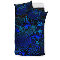 Polynesian Bedding Set - Vanuatu Duvet Cover Set Blue Color - Polynesian Pride