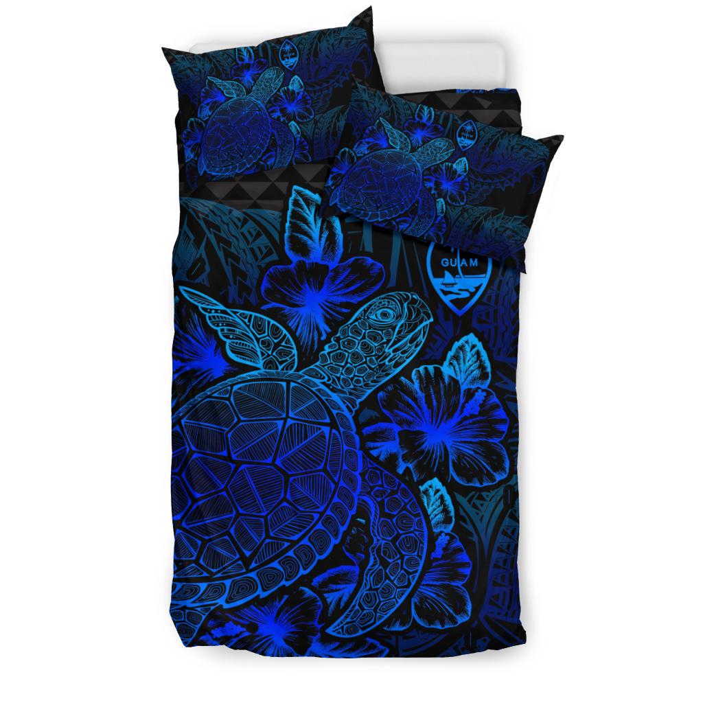 Polynesian Bedding Set - Guam Duvet Cover Set Blue Color - Polynesian Pride