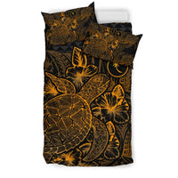Polynesian Bedding Set - Chuuk Duvet Cover Set Gold Color - Polynesian Pride