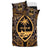 Guam Polynesian Bedding Set - Gold Hibiscus Coat Of Arms - Polynesian Pride