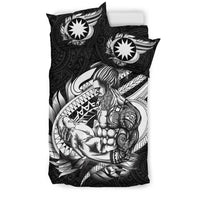 Polynesian Bedding Set - Nauru Duvet Cover Set Father And Son Black - Polynesian Pride