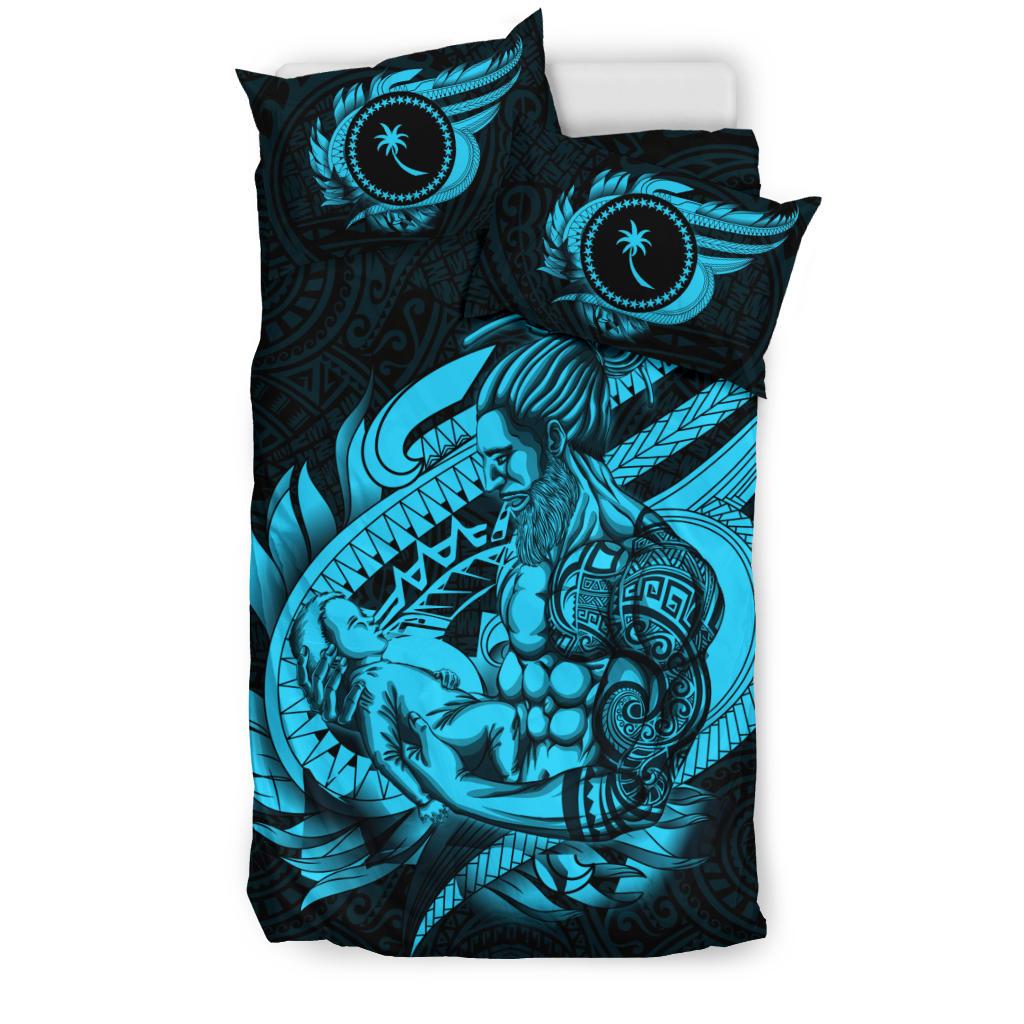 Polynesian Bedding Set - Chuuk Duvet Cover Set Father And Son Emerald - Polynesian Pride