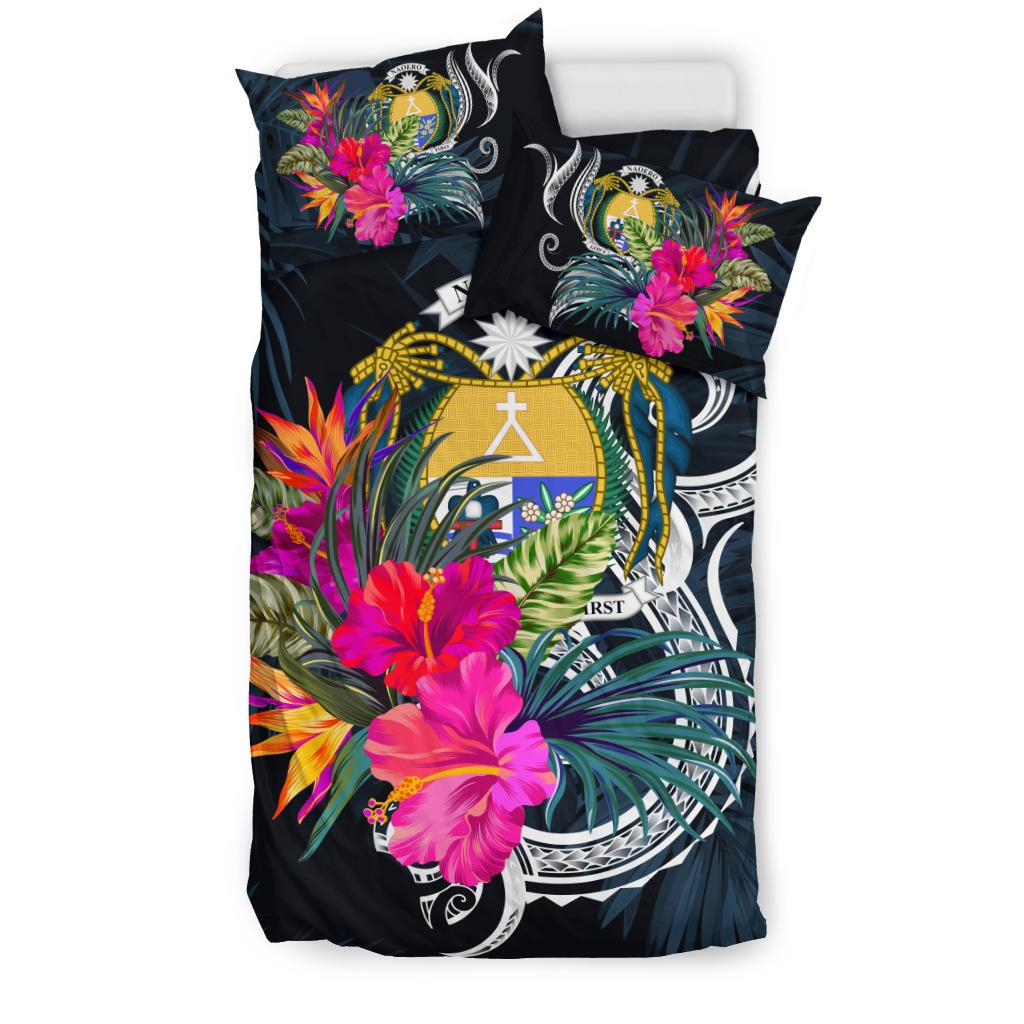 Polynesian Bedding Set - Nauru Duvet Cover Set Tropical Flowers - Polynesian Pride