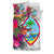 Guam Bedding Set - Hibiscus Polynesian Pattern White Version - Polynesian Pride