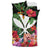 Kanaka Maoli (Hawaiian) Bedding Set - Coat Of Arms Tropical Flowers And Banana Leaves - Polynesian Pride