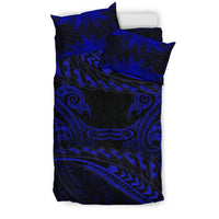 New Zealand Bedding Set Blue Manaia Maori - Silver Fern Duvet Cover - Polynesian Pride