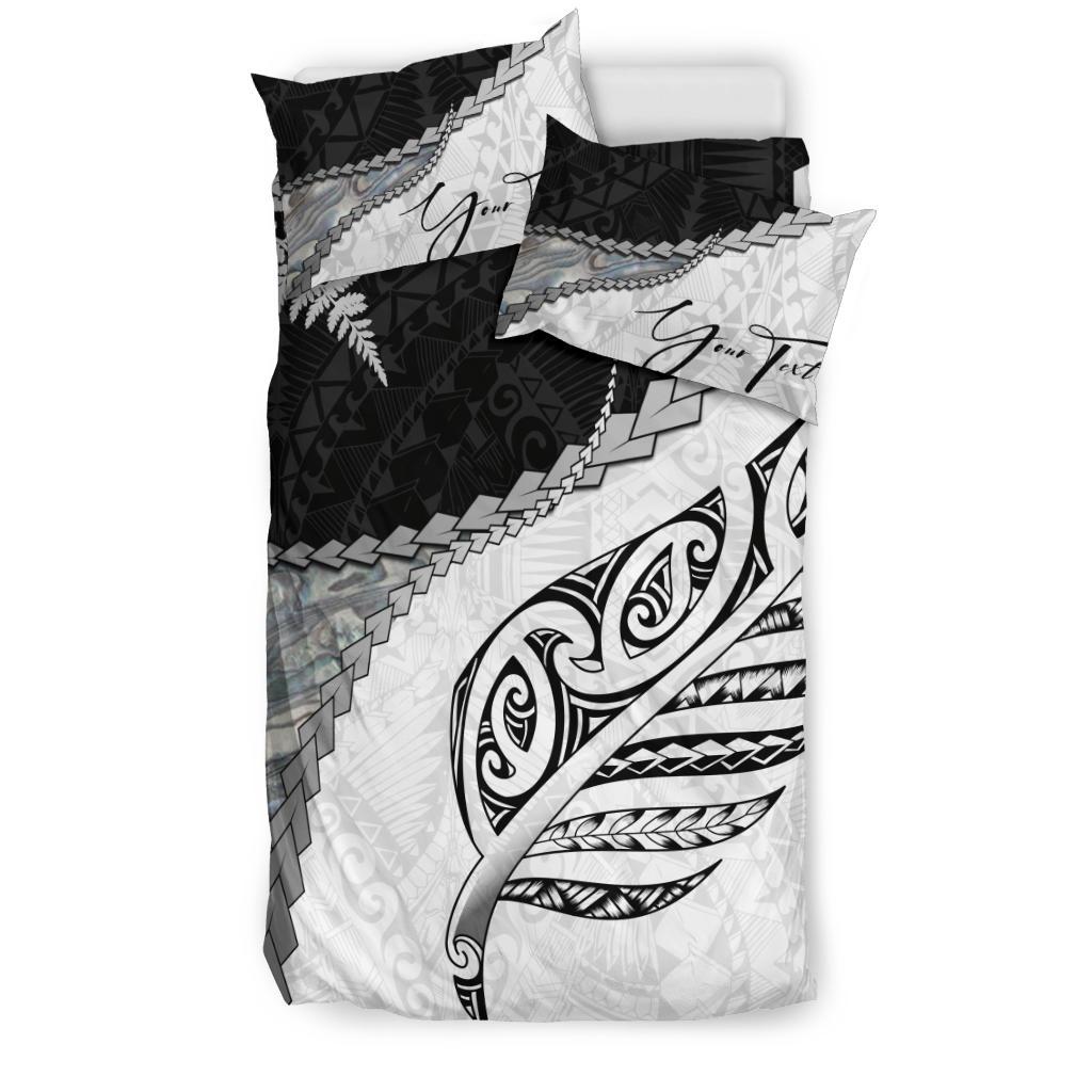 Signature Custom, Paua Shell Maori Silver Fern Bedding Set - Polynesian Pride