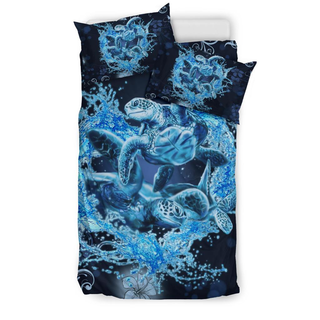Hawaii Bedding Set - Hawaii Turtle Sea Ohana Bedding Set - Polynesian Pride
