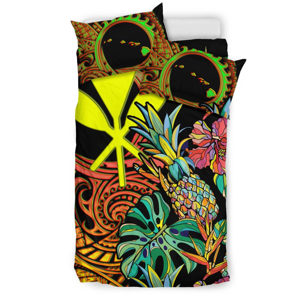 Polynesian Hawaii Bedding Set - Pineapple Hibiscus - Polynesian Pride